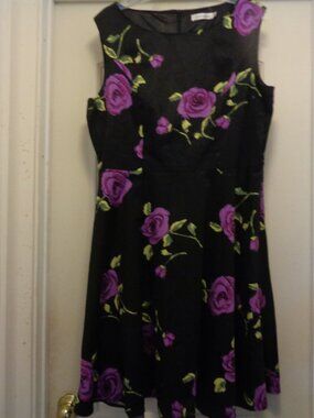 FESTIVE FLOWERS GIRL IN PRETTY PURPLE FIT N FLARE DRESS BY GARDENWEED 2 XL
